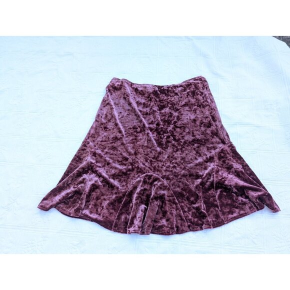 Robbie Bee Skirt Sz 14 Velvet crushed Whimsigoth Fairy Witchy Burgundish Y2K - Picture 2 of 8